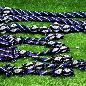 طقم خرز 8 قطع محلى ازرق رقم 15